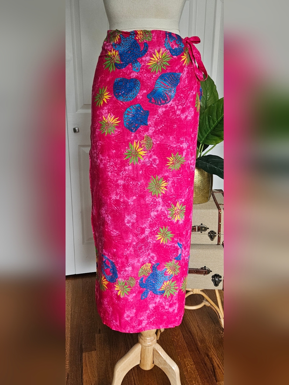 CARIBBEAN BALY 100% Rayon Tropical-marine Boho-chic Sarong/Wrap-skirt